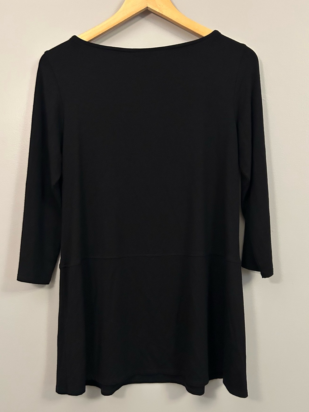 Eileen Fisher Black Long-Sleeve Boatneck Tunic Small - Picture 4 of 4